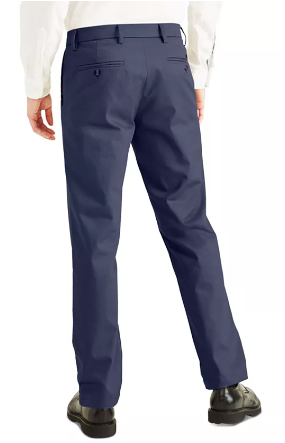 Dockers Mens Slim fit Chinos Pants 36 / 34 Blue Solid Stretch