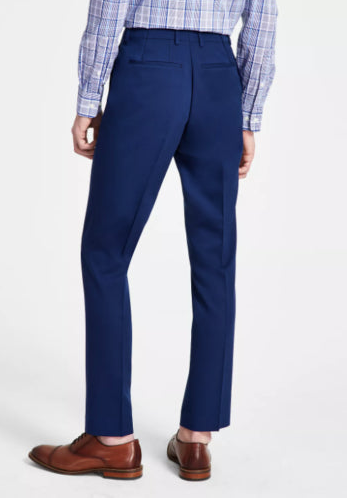 DKNY Mens Slim fit Dress Pants 32 / 30 Navy Blue Solid