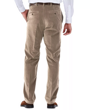 Haggar Mens Classic fit Cotton Chinos Corduroy 40 / 32 Beige Solid