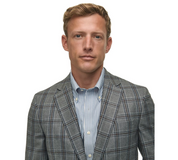 Brooks Brothers Mens Classic fit Suit Jacket Blazer 42 R Grey Plaid Stretch Wool
