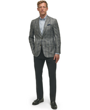 Brooks Brothers Mens Classic fit Suit Jacket Blazer 42 R Grey Plaid Stretch Wool