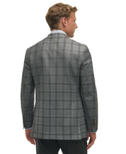 Brooks Brothers Mens Classic fit Suit Jacket Blazer 42 R Grey Plaid Stretch Wool