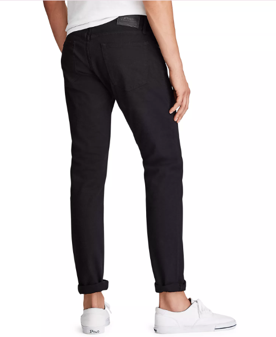 Polo Ralph Lauren Men Regular fit Jeans Pants 30 / 30 Black Solid Stretch