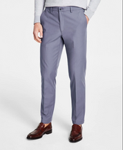 Michael Kors Mens Classic fit Dress Pants 44 / 32 Mid Blue Solid Stretch