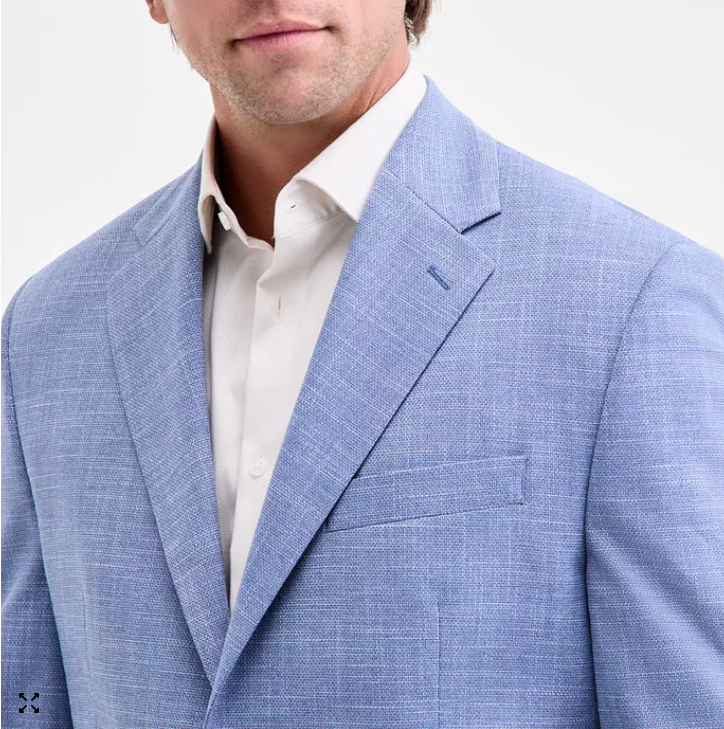 Michael Kors Mens Classic fit Sport Coat Blazer 44 R Light Blue Solid