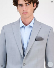 Bar Iii Mens Slim fit Suit Jacket Blazer 42 R LIght Grey Solid