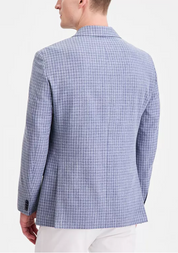 Tommy Hilfiger Mens Modern fit Suit Jacket Blazer 40 S Light Blue Check Stretch