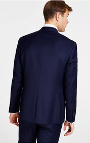 Michael Kors Mens Classic fit Suit Jacket Blazer 44 L Navy Blue Solid