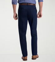 Haggar Mens Straight fit Dress Pants 40 / 32 Navy Blue Solid