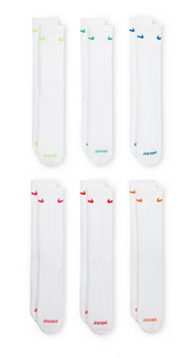 Nike Unisex Everyday Plus Cushioned Training 6-Pairs Crew Socks Large White