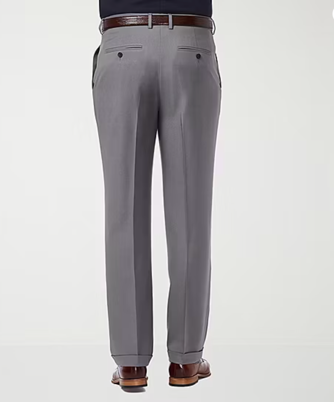 Haggar Mens Classic fit Dress 34 / 29 Mid Grey Solid