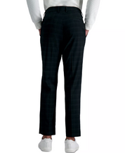Kenneth Cole Mens Slim fit Dress Pants 36 / 32 Black Plaid