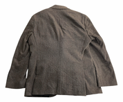 Hugo Boss Mens Modern fit Wool  Cotton Suit Jacket Blazer 36 R Brown Herringbone