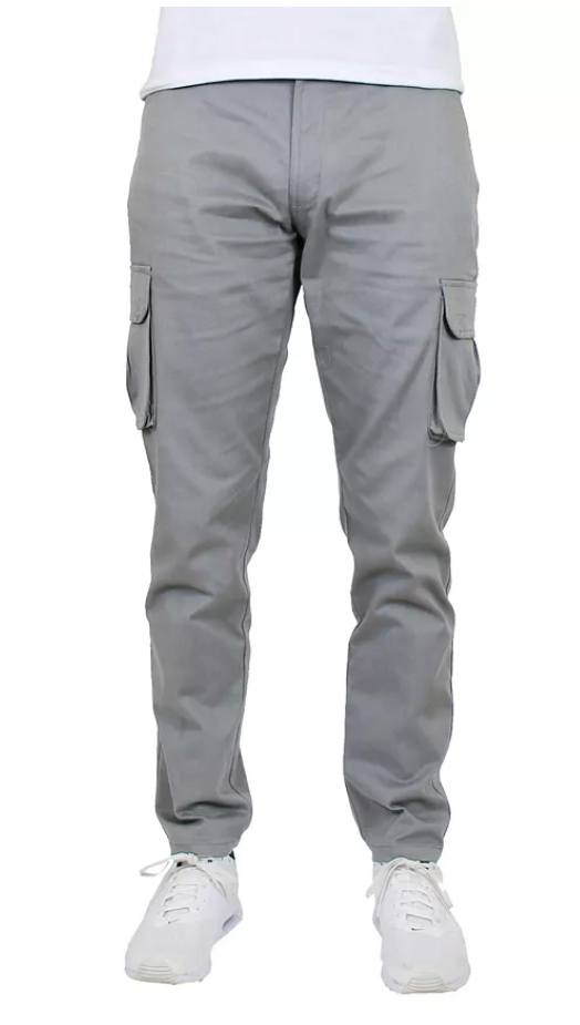 Blu Rock Mens Regular fit Cargo 34 / 30 Grey Solid