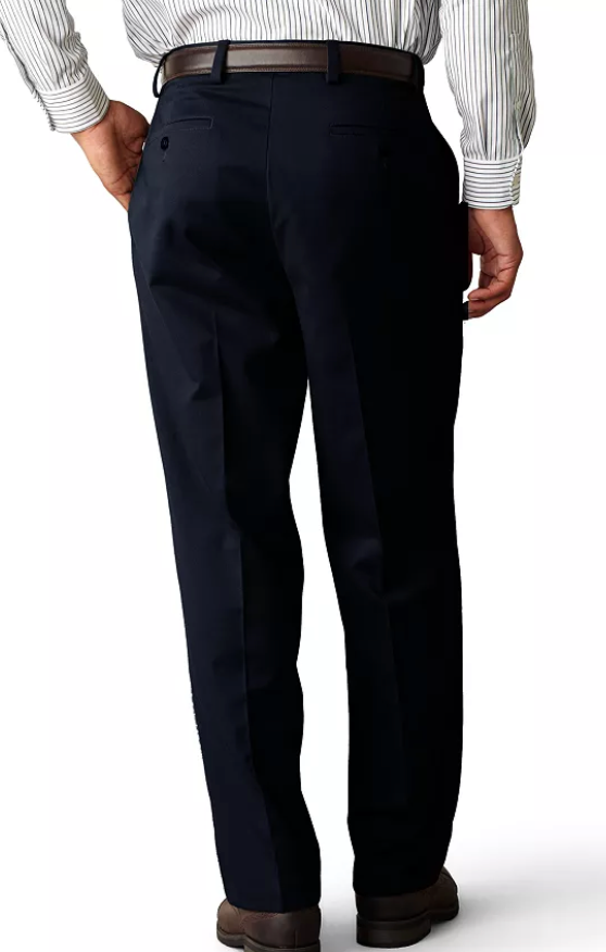 Dockers Mens Classic fit Casual Khaki Pants 36 / 29 Blue Solid Stretch