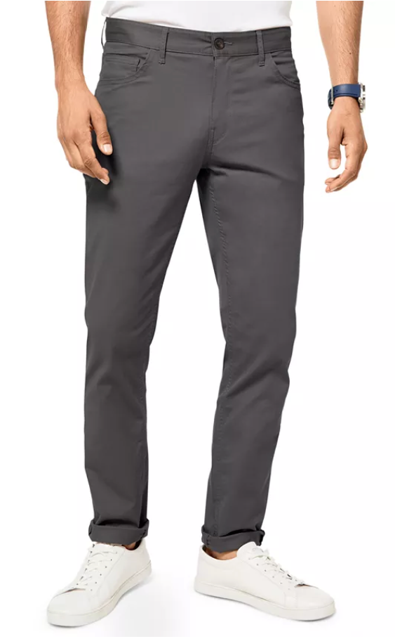 Michael Kors Mens Slim fit Casual Parker Pants 32 / 32 Blue Solid