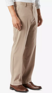 Dockers Men Classic fit Casual 34 / 32 Beige Solid Stretch