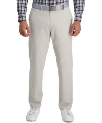 Haggar Mens Straight fit Cotton Chinos 32 / 34 Beige Solid