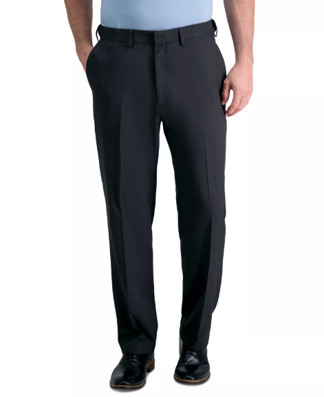 Haggar Mens Classic fit Dress Pants 40 / 32 Gray Solid