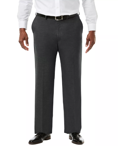 Big & Tall J.M. Haggar Premium Classic-Fit Sharkskin Stretch Flat-Front Suit Pants, Men's,