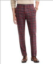 Tommy Hilfiger Mens Modern fit Dress Pants 36 / 30 Red Plaid