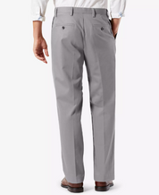 Dockers Mens Classic fit Cotton Dress Pants 40 / 30 Grey Solid