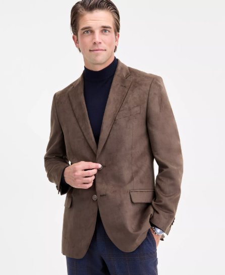 Nautica Mens Modern fit Sport Coat Blazer 44 R Green Solid
