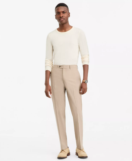 Bar Iii Men Slim fit Dress Pants 38 / 30 Tan Beige Solid