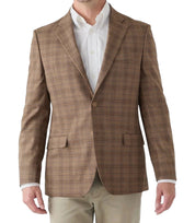 Nautica Mens Modern fit Sport Coat Blazer 36 S Brown Plaid