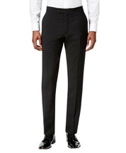 Tommy Hilfiger Mens Modern fit Wool Tuxedo Pants 52 / 32 Black Solid