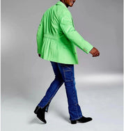 And Now This 5:31 Jerome Lamaar Men's Corded Doublebreasted Blazer Green Medium