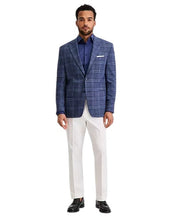 Michael Kors Mens Classic fit Sport Coat Blazer 48 R Blue Plaid
