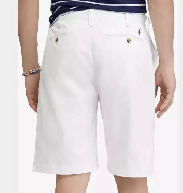 Polo Ralph Lauren Men's Relaxed Fit Twill 10 Inch Shorts White 40