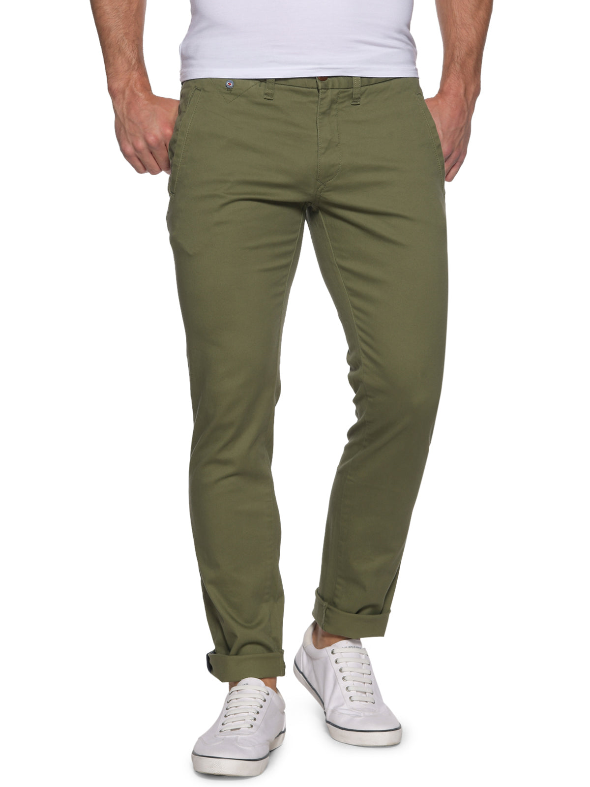Tommy Hilfiger Mens Modern fit Dress Pants 40 / 32 Green Solid Stretch