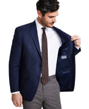 Michael Kors Mens Classic fit Sport Coat Blazer 40 S Navy Blue Houndstooth
