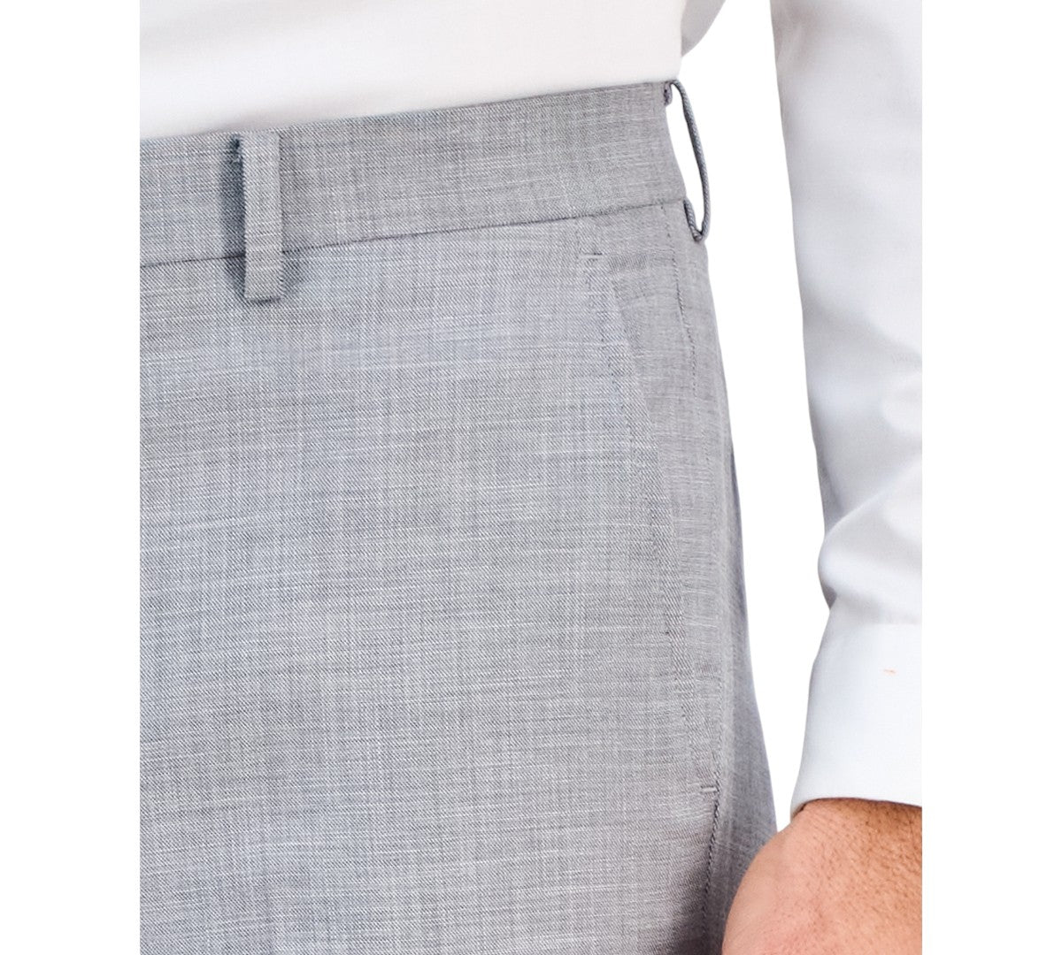 Tallia Mens Classic fit Dress Pants 38 / 30 Light Gray Solid