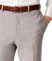 Calvin Klein Mens Slim fit Dress Pants 38 / 30 Gray Solid Wool