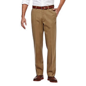 Haggar Mens Classic fit Dress Pants 36 / 32 Beige Solid
