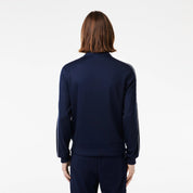 Lacoste Mens Paris Piqué Zip Front Track Jacket Sweatshirt Navy Blue XS