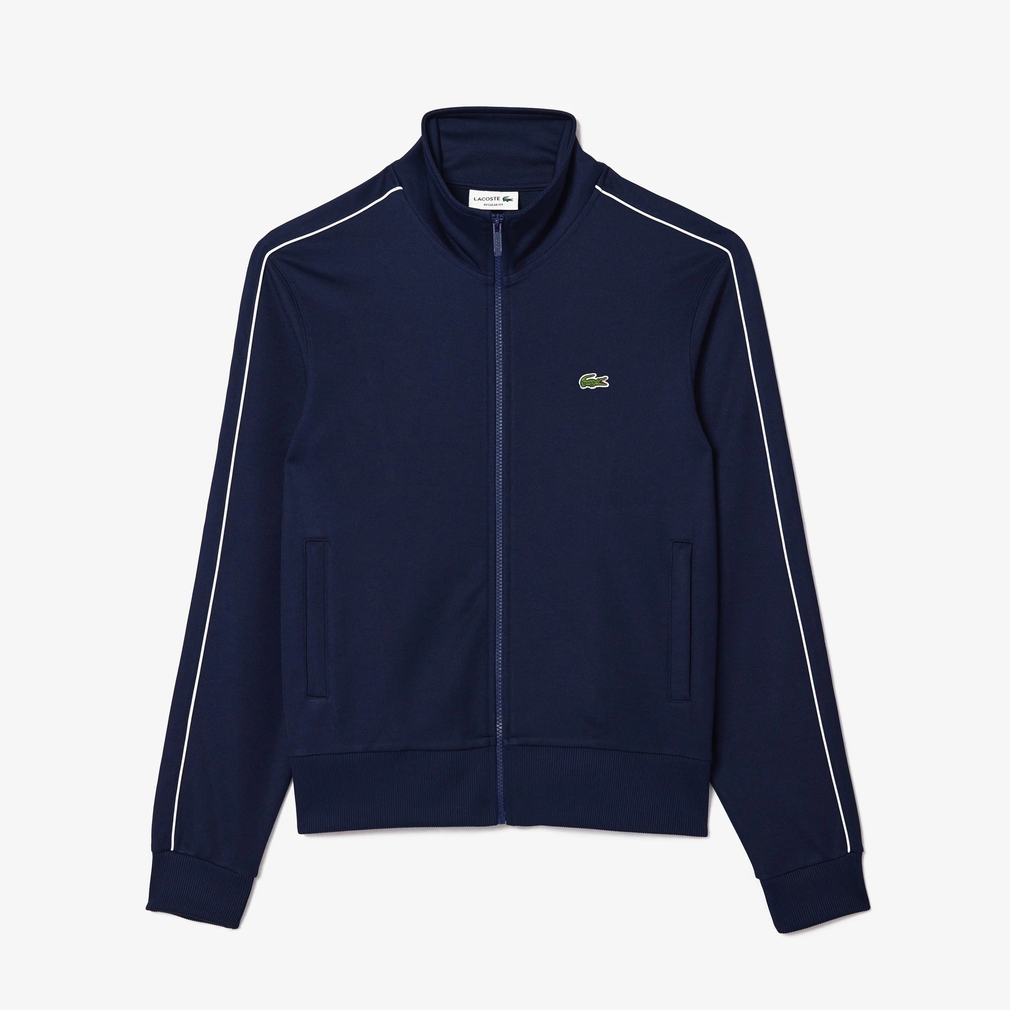 Lacoste Men's Paris Long Sleeve Zip Front Logo Sweatshirt Track Jacket Blue XL