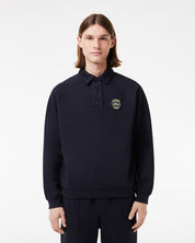 Lacoste Men's Loose Fit Piqué Polo Heavy Sweatshirt Navy Blue 7 / XXL