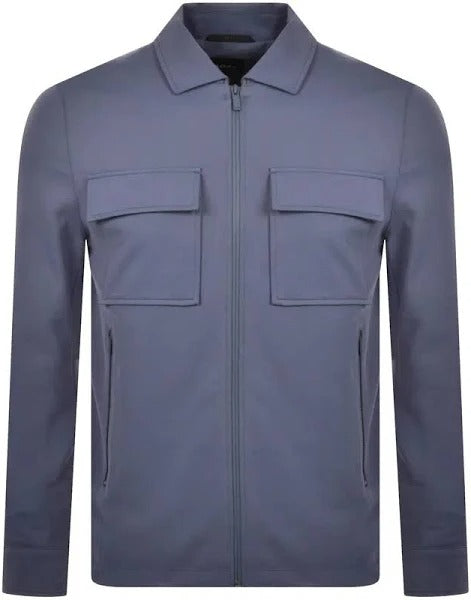 HUGO BOSS Mens P Sigmon 22 Overshirt Shirt Jacket XL Blue