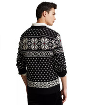 Polo Ralph Lauren Fair Isle Cotton-Blend Crewneck Sweater Black Medium