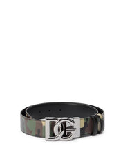Dolce & Gabbana Reborn to Live reversible leather belt Camo / Black Size 85 / 34