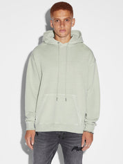 Ksubi Mens Long Sleeve Hoodie Sweatshirt Large Green Solid Oversized