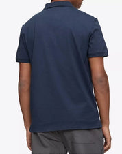Calvin Klein Mens Monogram Logo Polo Shirt Blue Large