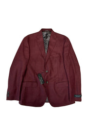 The Men's Store Mens Regular fit Wool Sport Coat Blazer 40 R Red Solid