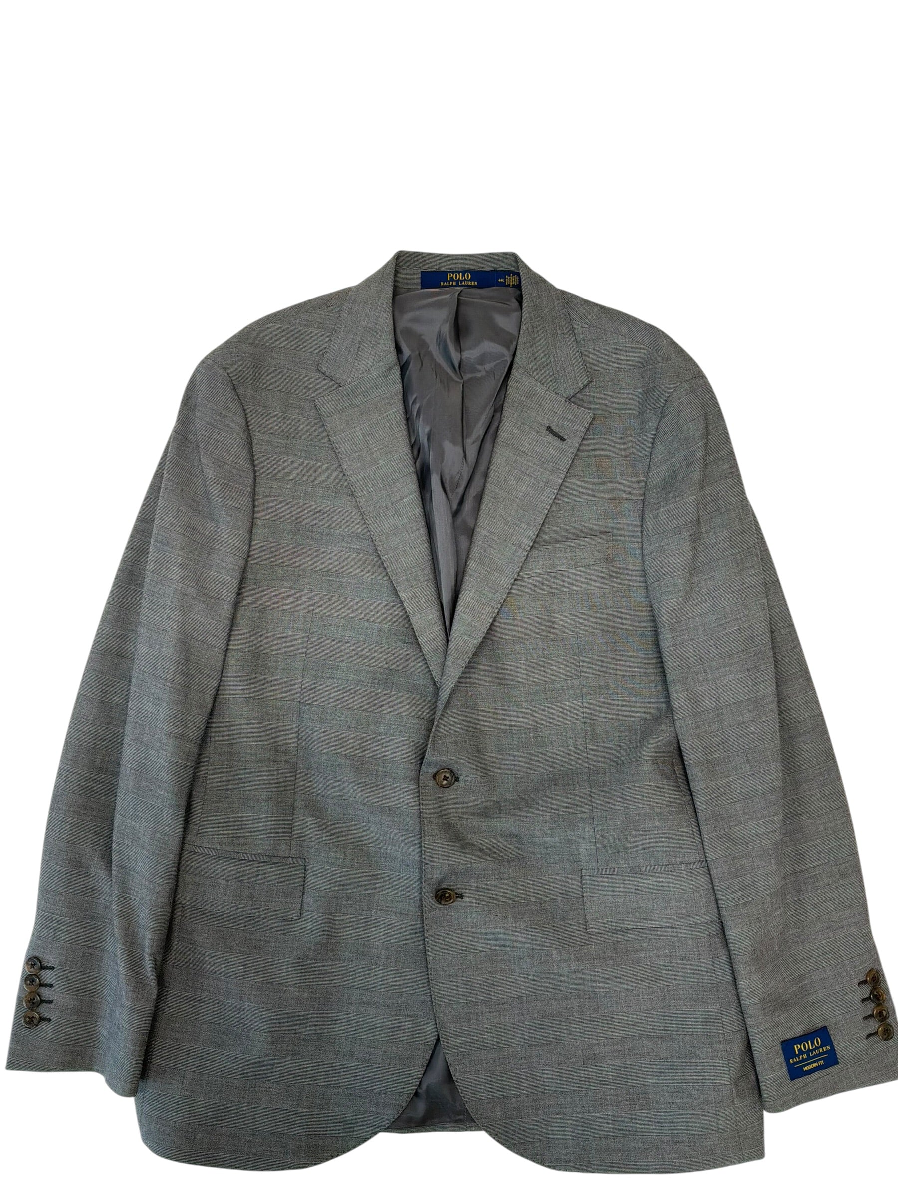 Polo Ralph Lauren Mens Modern fit Sport Coat Blazer 38 R Grey Plaid