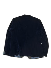 Tom Baine Mens Slim fit Velvet Sport Coat Blazer 48 R Blue Solid