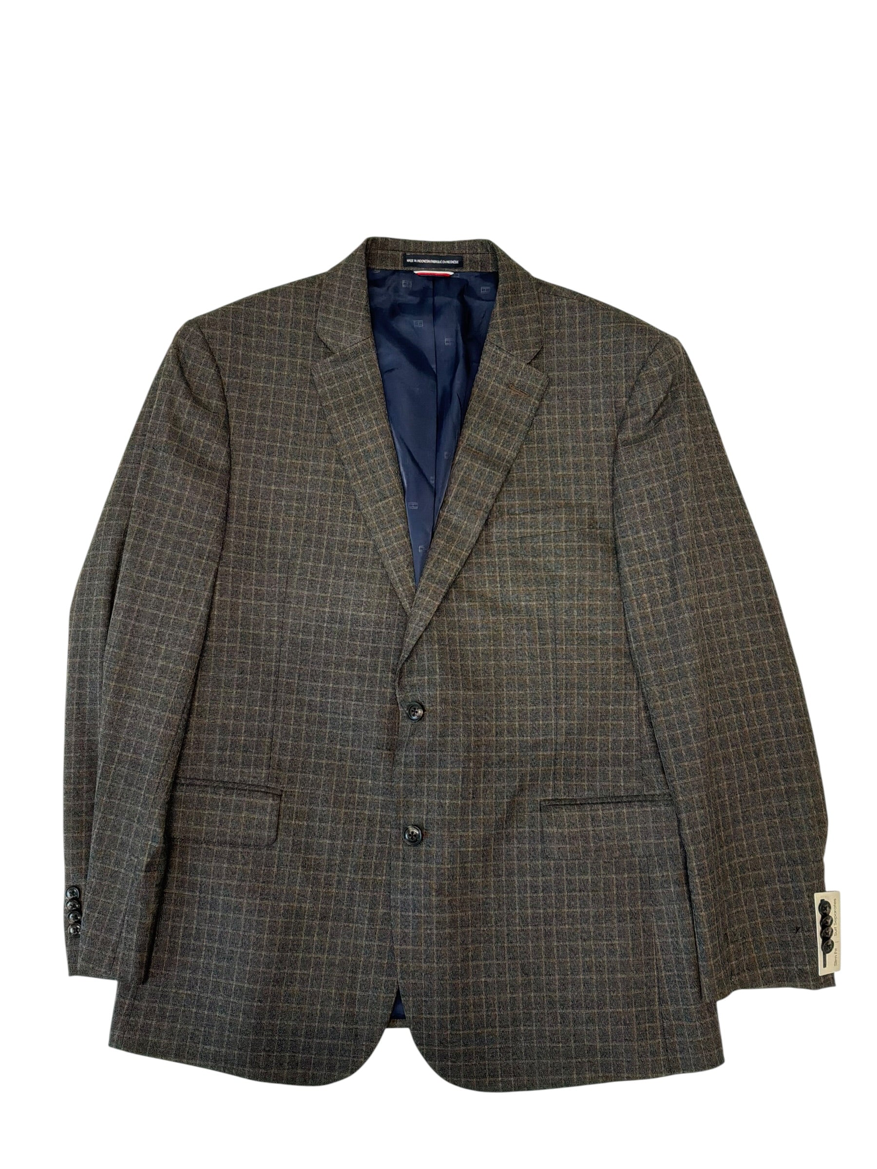 Tommy Hilfiger Mens Modern fit Sport Coat Blazer 44 R Brown Plaid